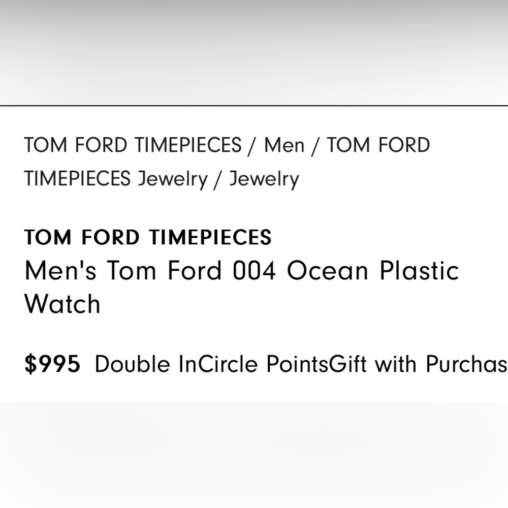 TOM FORD TIMEPIECES
Tom Ford 004 Ocean Plastic Watch - Picture 6 of 6